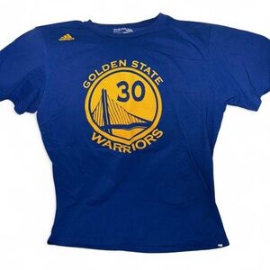 Mens Adidas NBA Golden State Warriors Steph Curry Blue Jersey T-Shirt Size M